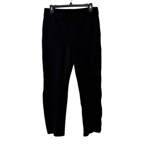 Spanx Womens Straight Leg Ponte Pants Black Slimming Stretch Pull-On Size L